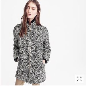 JCrew Lodge coat in speckled boucle